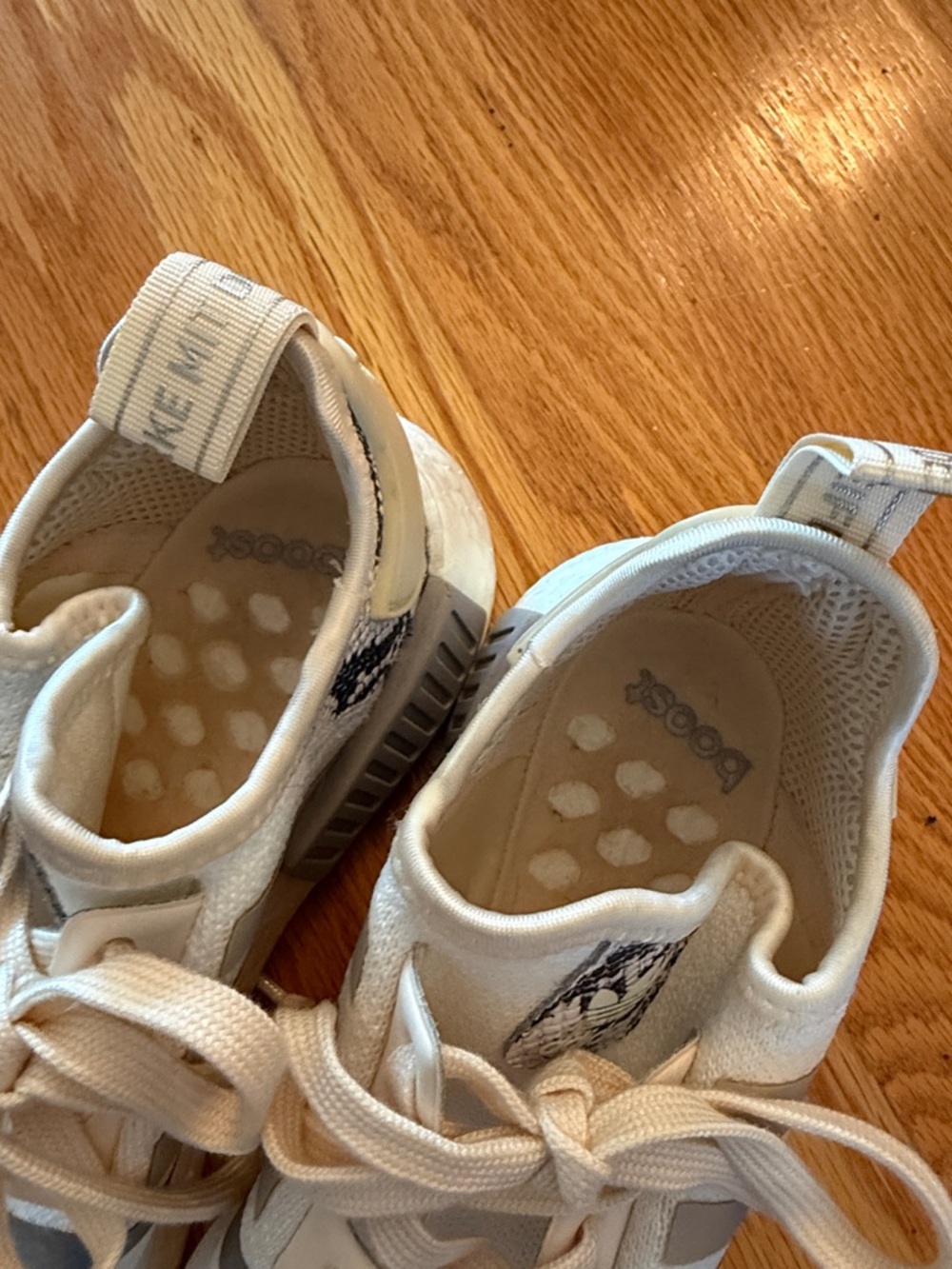 Adidas NMD with snakeskin / cream and gray color sneakers - Picture 7 of 8